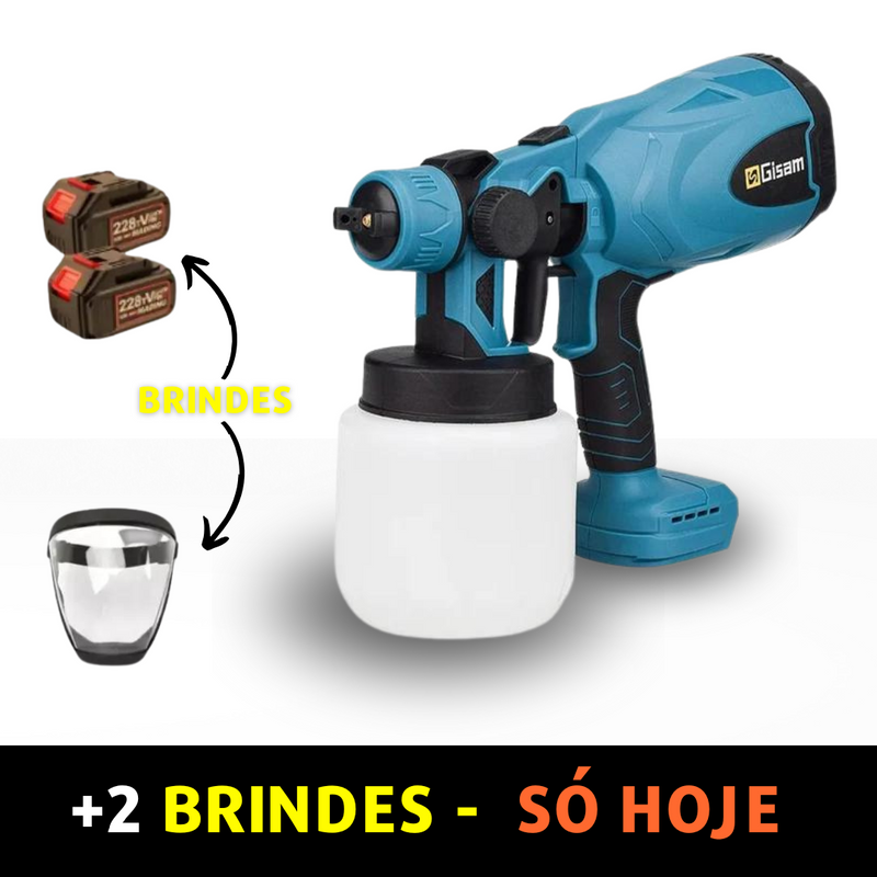 Pulverizador de tinta à Bateria 20V 1200ml com Carregador Bivolt