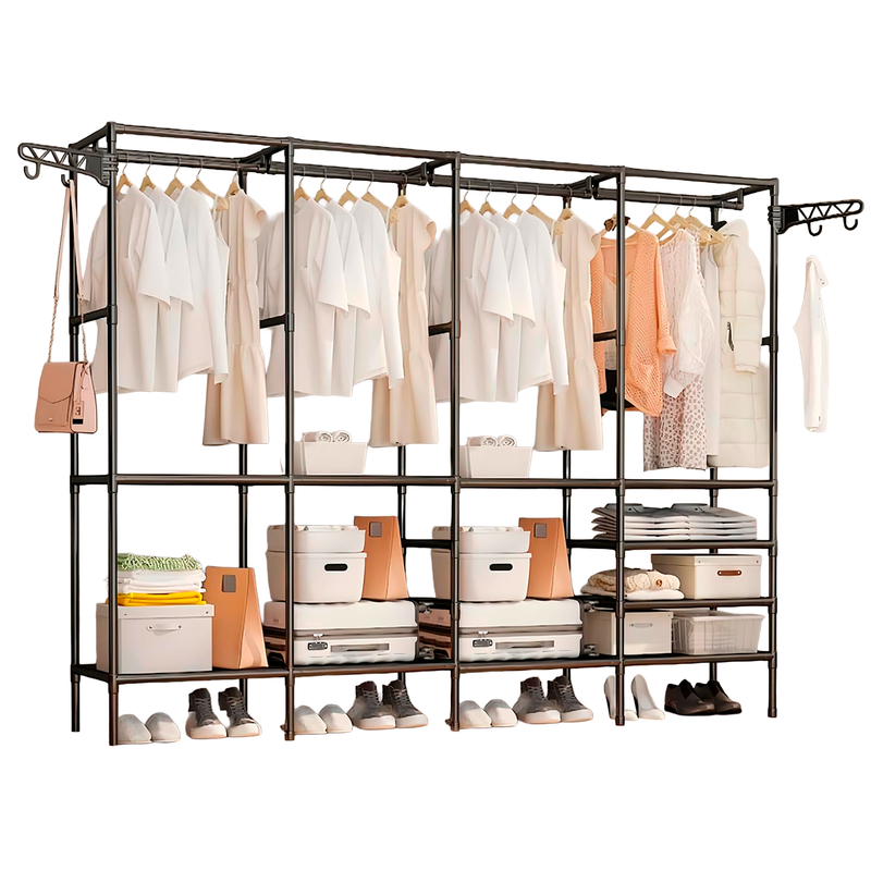 Guarda Roupa Dobrável Closet Aberto Organizador Aço