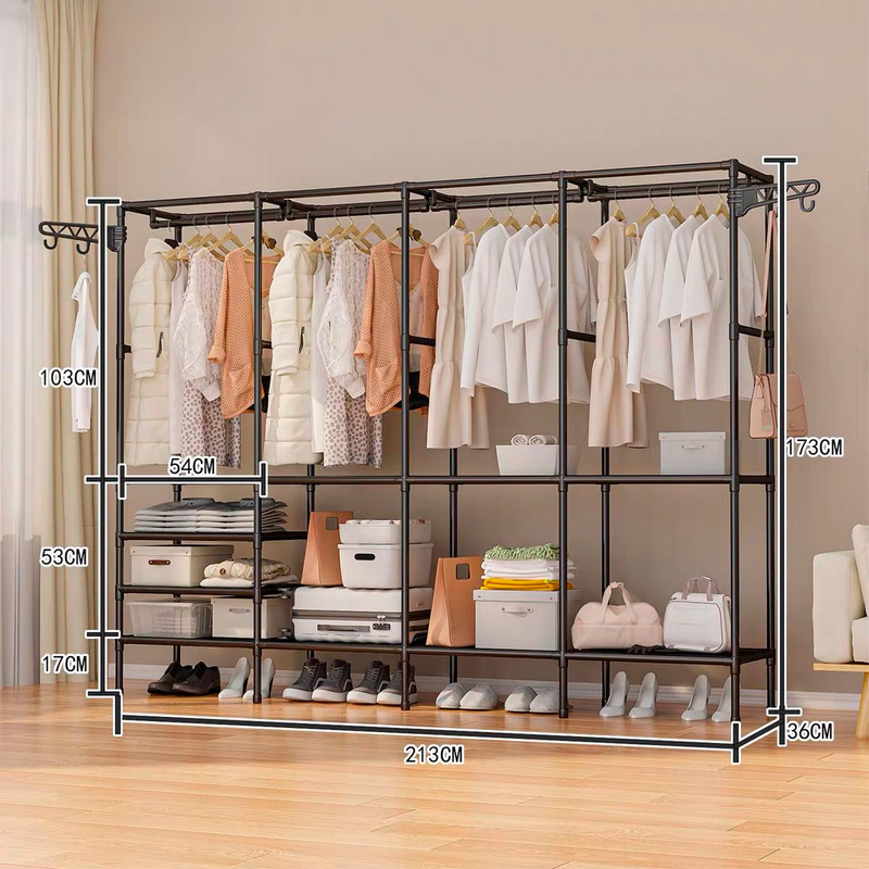 Guarda Roupa Dobrável Closet Aberto Organizador Aço