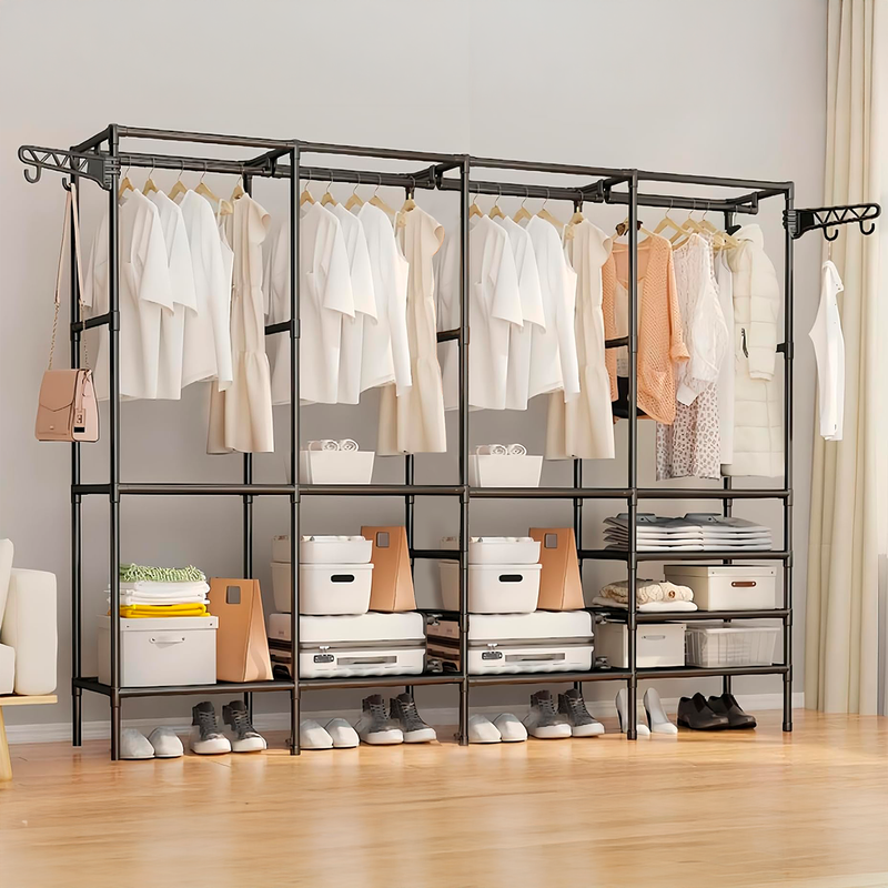 Guarda Roupa Dobrável Closet Aberto Organizador Aço