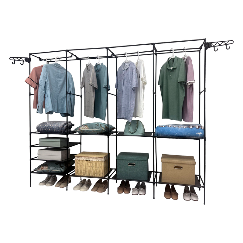Guarda Roupa Dobrável Closet Aberto Organizador Aço