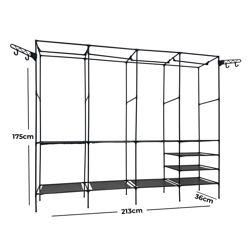 Guarda Roupa Dobrável Closet Aberto Organizador Aço