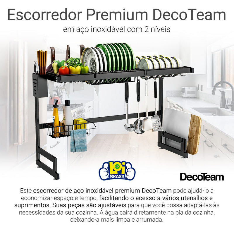 Escorredor de louças 2 andares em aço inox Alta Qualidade