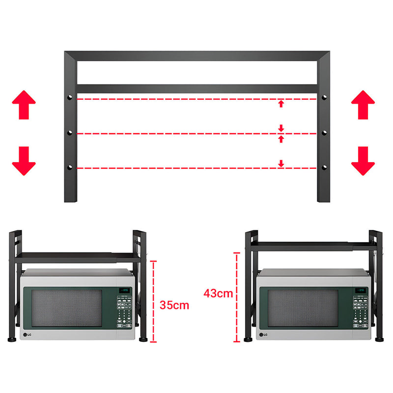 Rack Metálico Multiuso Ajustável Para Microondas