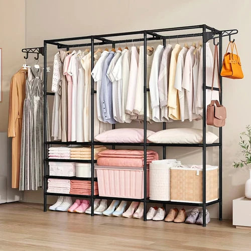 Guarda Roupa Dobrável Closet Aberto Organizador Aço