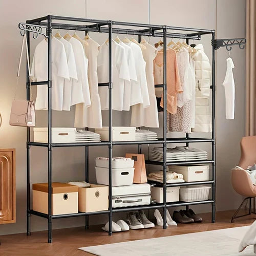 Guarda Roupa Dobrável Closet Aberto Organizador Aço