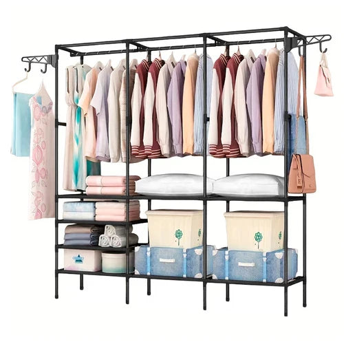 Guarda Roupa Dobrável Closet Aberto Organizador Aço