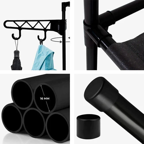 Guarda Roupa Dobrável Closet Aberto Organizador Aço